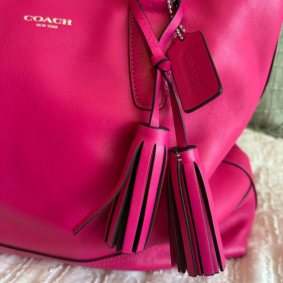 Coach Legacy Leather Rory NS Satchel 19892 Fuschia Pink MSRP $398 - Picture 4 of 7